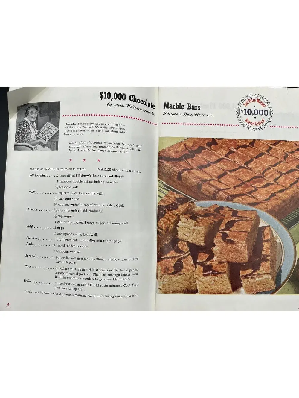 Vintage 1952 Pillsbury Cookbook: 3rd Grand National, 100 Prize Recipes
